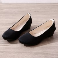 苏芈工作鞋女夏季软底久站不累脚黑色平底舒适老北京布鞋春秋上班单鞋