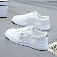 苏芈小白鞋女2021年新款夏季舒适薄款女士浅口平底网面网鞋透气女鞋潮