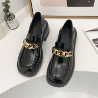 苏芈网红厚底小皮鞋女2022年新款英伦风乐福鞋百搭日系鞋制服鞋