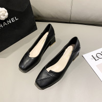 苏芈法式简约方头浅口单鞋女2022年新款一脚蹬温柔气质通勤仙气奶奶鞋