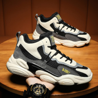 苏芈男鞋秋冬季2021年新款韩版潮流休闲增高老爹鞋男高帮厚底篮球潮鞋