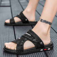 苏芈一字拖2022年夏季新款百搭两穿休闲运动沙滩拖鞋男士驾车凉鞋