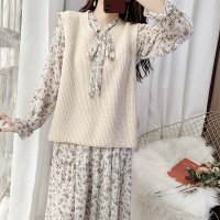 枫述甜美碎花雪纺连衣裙两件套装裙春装2021新款文艺长裙气质仙女裙子