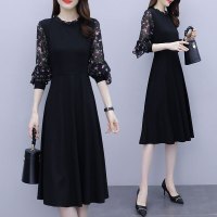 枫述胖mm碎花连衣裙女2021年春装新款大码女装气质a字裙显瘦遮肉长裙