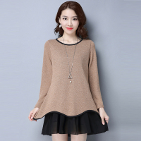 枫述春装连衣裙加肥加大码春秋遮肚打底衫大码女装宽松洋气200斤胖MM