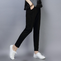 枫述女裤2021新款春款大码女装裤子时尚休闲百搭松紧腰弹力小脚九分裤