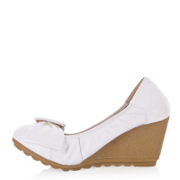 皮单鞋女高跟鞋坡跟夏季时尚女鞋皮鞋舒适春秋工鞋软底黑色34码