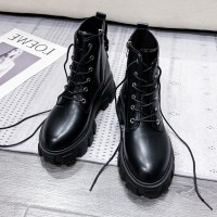 帅气马丁靴女英伦风2020秋冬新款百搭机车靴子厚底短靴女绒里棉靴