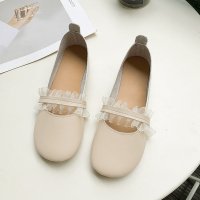 小清新单鞋护士鞋女软底2020年仙女鞋温柔平底晚晚鞋网红豆豆鞋潮