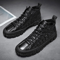 男鞋春季厨房工作小皮鞋男韩版厨师鞋百搭防滑防水防油厨房鞋子男