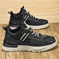 ins超火老爹鞋男秋冬新款潮牌黑色运动劳保潮鞋英伦男士休闲皮鞋