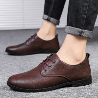 男士鞋子休闲皮鞋韩版潮流百搭商务正装豆豆潮鞋2021新款春季男鞋