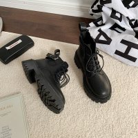 枫述槿岸漆皮马丁靴女2021秋季新款网红厚底松糕ins潮炸街小短靴女靴