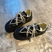 枫述槿岸运动鞋女2021年秋新款系带松糕网红火时尚百搭ins潮休闲鞋