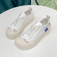 枫述槿岸丑萌帆布鞋女2021新款秋季薄款小白鞋女松糕鞋大头鞋休闲鞋乞丐鞋