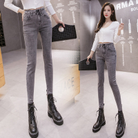 枫述高腰牛仔裤女小脚裤春秋2021新款弹力修身显瘦显高紧身铅笔裤子潮