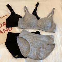 枫述日系内衣内裤套装女2021新款学生少女文胸套装小胸聚拢无钢圈