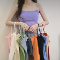 枫述糖果色吊带背心女内搭设计感小众甜美可爱紫色修身紧身打底上衣