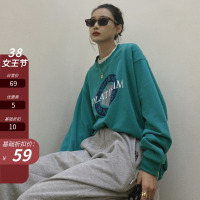 枫述日系古着chic港风BF卫衣女宽松韩版ins潮慵懒风waitmore无帽上衣