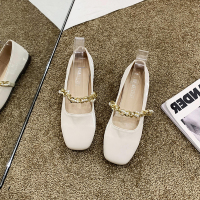 枫述单鞋女春款2021年新款百搭豆豆鞋平底休闲不累脚女鞋软底奶奶鞋子