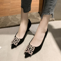 枫述2020新款网红法式少女尖头高跟鞋细跟性感网红新娘婚鞋浅口伴娘鞋