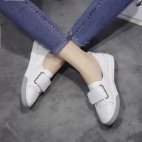 枫述单鞋女2020夏款平底浅口软皮中跟女休闲鞋20新款百搭学生平底鞋女