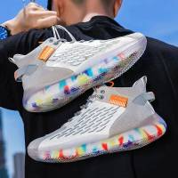 枫述高帮鞋男鞋春季2021新款韩版潮流百搭男士休闲运动彩色底梵斯