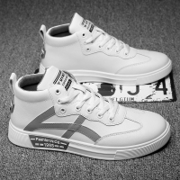 枫述2021新款春季男士高帮板鞋休闲鞋韩版潮流百搭中帮潮鞋高邦小白鞋