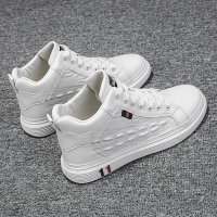 枫述男士高帮鞋2020新款潮鞋春季白色百搭韩版潮流休闲高邦板鞋飞行员