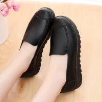 枫述肯德基工作鞋平底软底防滑防水防油女鞋中餐厅黑皮鞋厨房鞋子餐饮