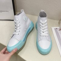 枫述高帮鞋女秋季薄款2021年新款春秋学生小白鞋港风休闲运动板鞋