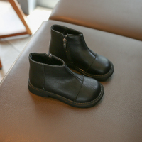 枫述童鞋女童马丁靴英伦风2021秋季新款儿童宝宝短靴冬款男童二棉皮靴