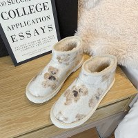 枫述棉鞋女冬加绒2021新款百搭网红雪地靴女鞋冬季短靴面包鞋保暖