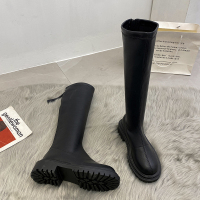 枫述时尚部落不过膝女长筒靴2021年新款冬季白色厚底长靴子秋冬骑士靴