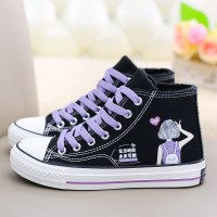 枫述学生帆布鞋女冬季鞋子2021年新款高帮板鞋秋冬加绒二棉运动鞋女鞋