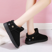 枫述雪地靴女冬季新款时尚短筒百搭加绒面包鞋樱花学生居家短靴棉鞋