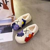 枫述芝麻街厚底包跟棉拖鞋女冬季可爱外穿居家室内防水拖鞋女保暖棉鞋