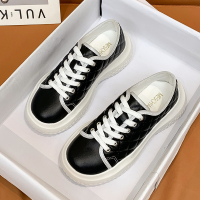 枫述2022年新款春秋季厚底帆布鞋女鞋休闲学生百搭棋盘格大头小白鞋女