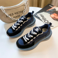 枫述女鞋春秋2022新款鸭嘴华夫鞋百搭休闲运动鞋厚底增高老爹鞋潮