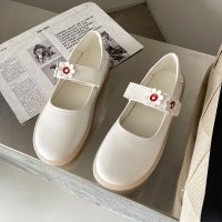 枫述不累脚小白护士鞋女2022新款春秋季果冻软底百搭孕妇豆豆单鞋