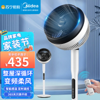 美的(Midea)电风扇 GDE24MB 空气循环扇 变频智能遥控风扇 家用卧室客厅大风量落地扇台扇低噪 摇头净化循环扇