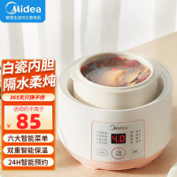 美的(Midea)电炖锅隔水炖煲汤锅 七大烹饪功能电砂锅 白瓷内胆 防干烧迷你电炖盅 DZ08Easy101