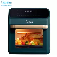 美的(Midea)空气炸锅 12L容量家用智能不粘易清洗 可视电炸电烤煎炸锅KZ120Q7-400G(墨绿色)