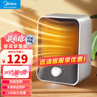 美的(Midea)“小身材” 取暖器家用/加热暖风机/小型电暖器/电暖气片/电热风扇/暖手宝台地两用速热便携HFU15D