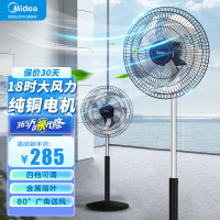 美的(Midea)电风扇 工业风扇立式五叶摇头落地扇 四档可调 FS45-23A[18吋金属扇叶]