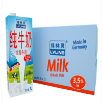 绿林贝全脂牛奶1L