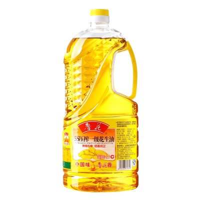 鲁花 食用油 5S 物理压榨 压榨一级 花生油2.5L 粮油