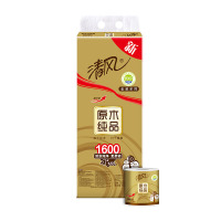清风原木纯品金装4层卷纸160g*10卷(新老包装随机发货)