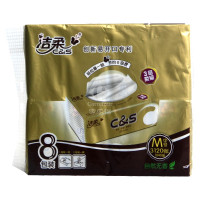 洁柔金尊抽取式纸面巾130抽*8