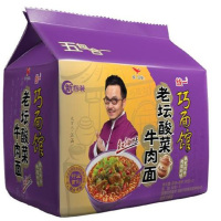 统一巧面馆老坛酸菜牛肉面 120g*5